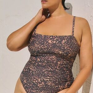 Anthropologie Speckle Print Swimsuit